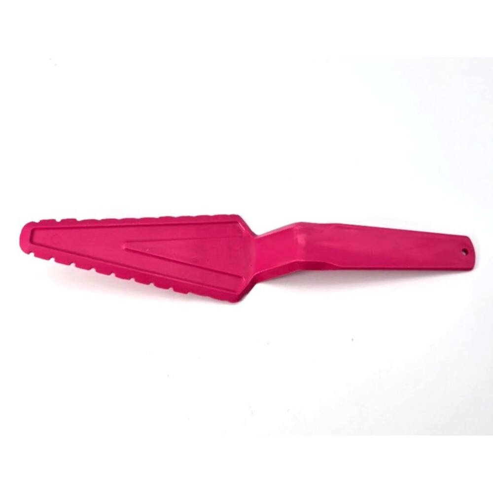 Vintage Tupperware magenta hot pink pie cake cut n serve server cutter knife